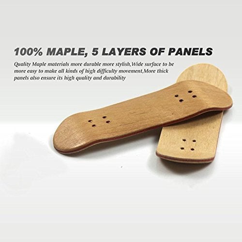 Lottoyday 1 Pack Professional Mini Maple Wooden Fingerboards, Finger Skateboard Toy Set for Kids (Black) - Image 3